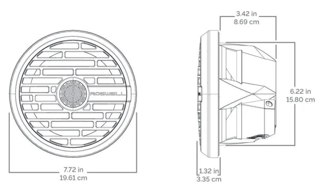 r1-speaker-white 6.5 Marine Speaker Spec